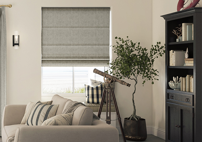 Tarbert, Mouse Grey - Twist&Fit Roman Blind - Image 3